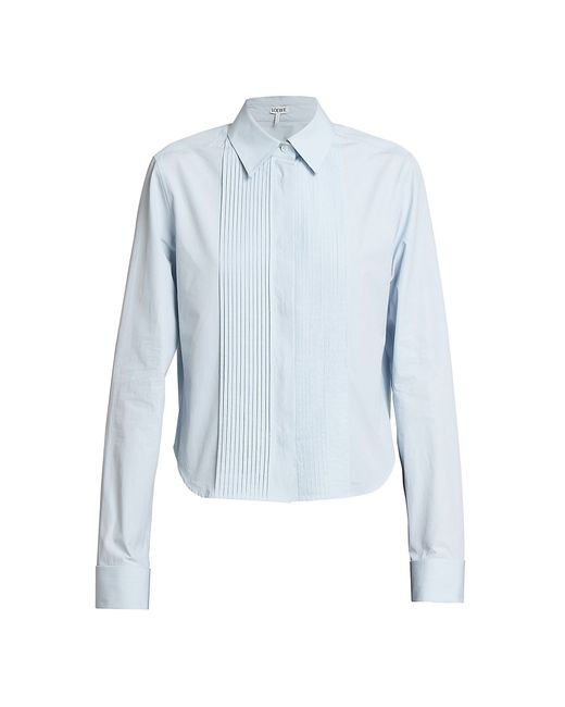 Loewe Pleated Button-Up Long-Sleeve Shirt
