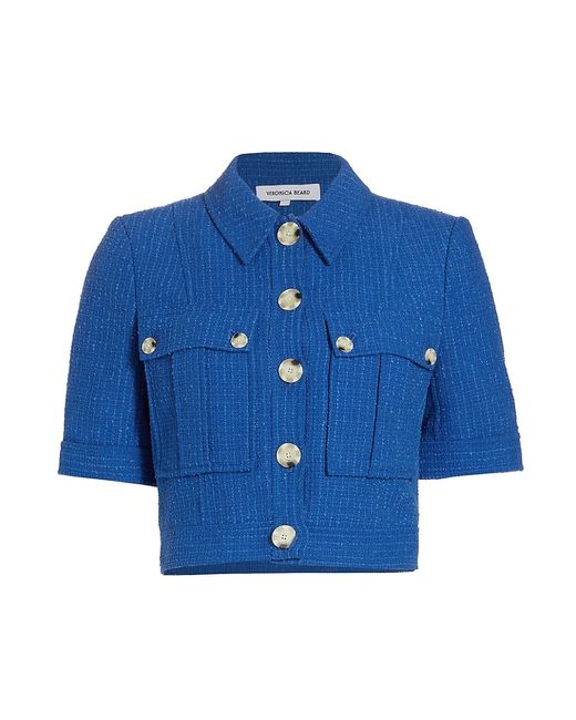 Veronica Beard Rosalina Cotton-Blend Tweed Crop Jacket