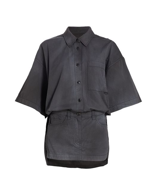 Alexander Wang Pre-Styled Short-Sleeve Mini Shirtdress