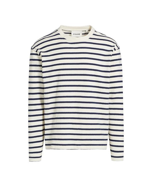 Frame Relaxed Striped Long-Sleeve T-Shirt Small