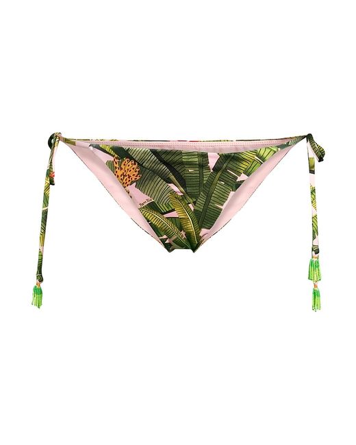 Farm Rio Banana Leaves Side-Tie Bikini Bottoms