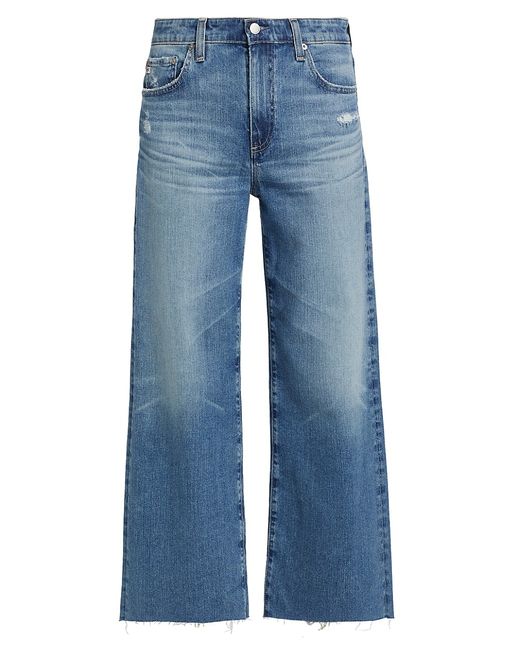 Ag Jeans Saige High-Rise Wide-Leg Crop Jeans
