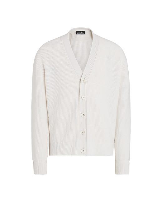 Z Zegna Cashmere and Cotton Cardigan