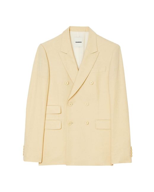 Sandro Double-Breasted Suit Jacket