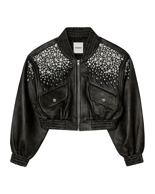 Sandro Crystal-Studded Jacket