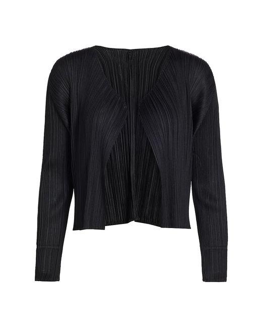 Pleats Please By Issey Miyake Basics Open-Front Shawl Cardigan Small