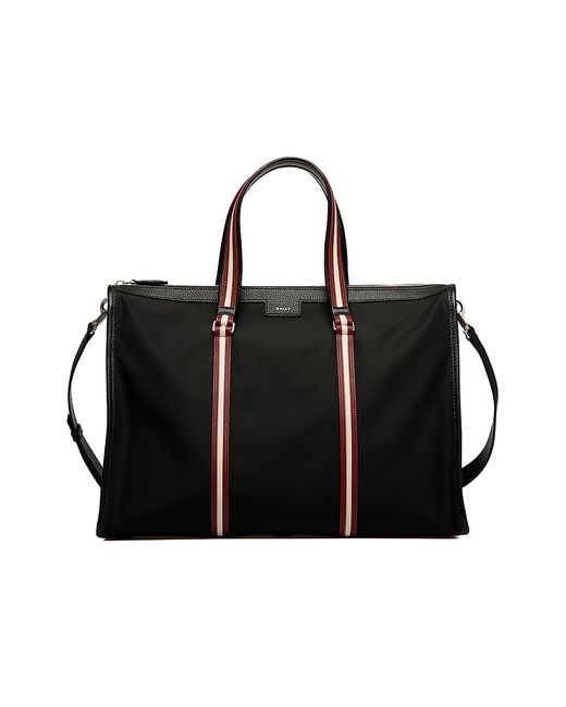 Bally Code Leather-Trimmed Tote Bag