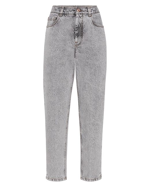 Brunello Cucinelli Authentic Baggy Trousers with Shiny Tab