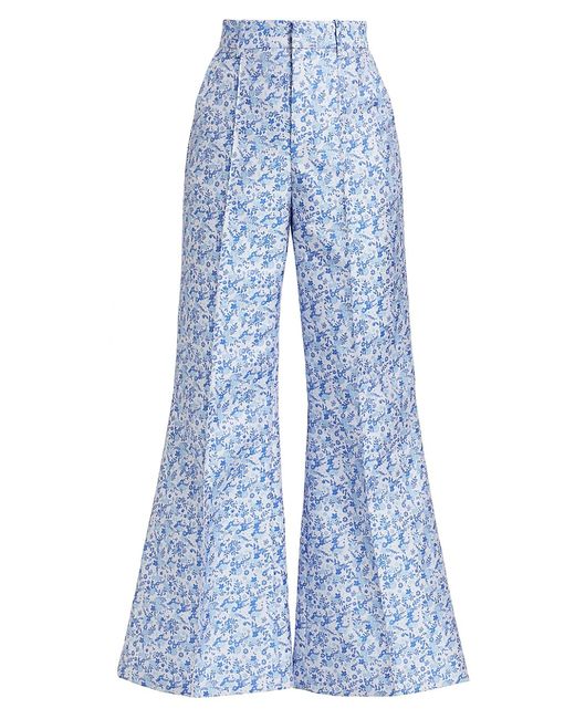 Rosie Assoulin Floral Jacquard Flared Pants