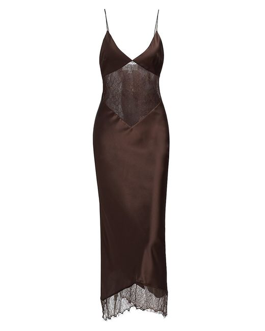 Ronny Kobo Drew Silk Panel Maxi Dress