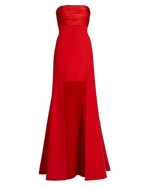 Cinq a Sept Lorella Strapless High-Low Gown
