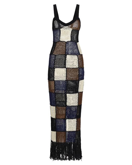 Carolina K Maya Patchwork Crocheted Maxi Dress