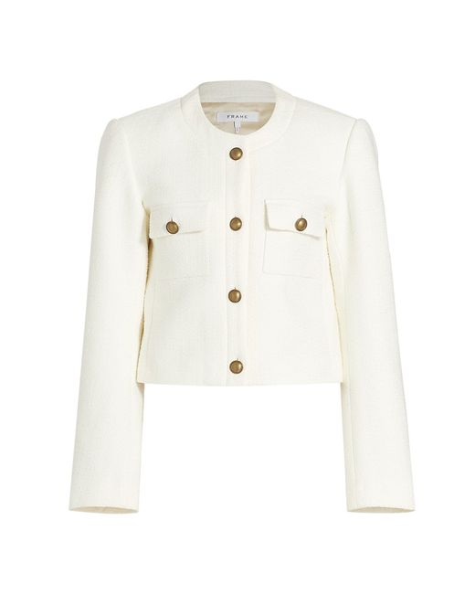Frame Button-Front Jacket Small