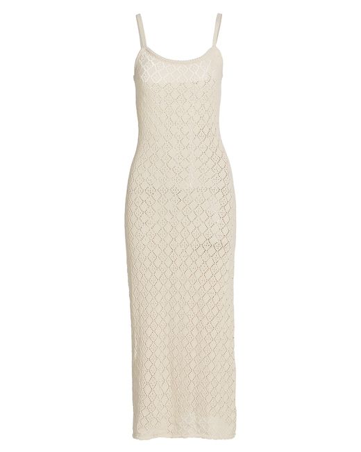 Stellae Dux Geometric Crochet Midi-Dress