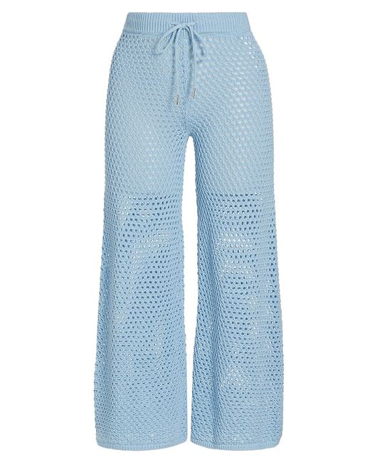 Stellae Dux Crocheted Wide-Leg Pants Large