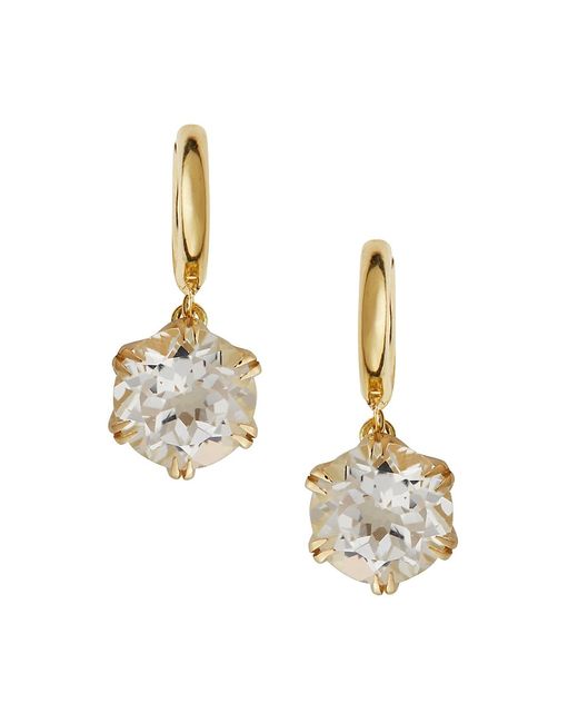 Ileana Makri Crown 18K Gemstone Drop Earrings