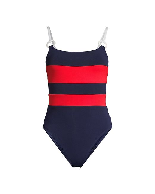 Robin Piccone Babe Lace-Up One-Piece Swimsuit