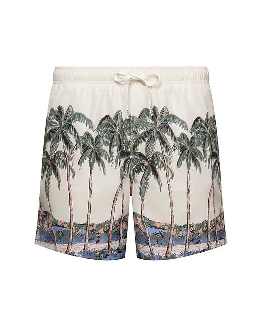 Eton Palm Tree Drawstring Swim Shorts
