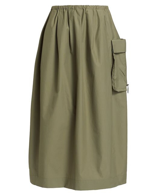 Barneys New York Sartorial Rawness Cotton-Blend Midi-Skirt