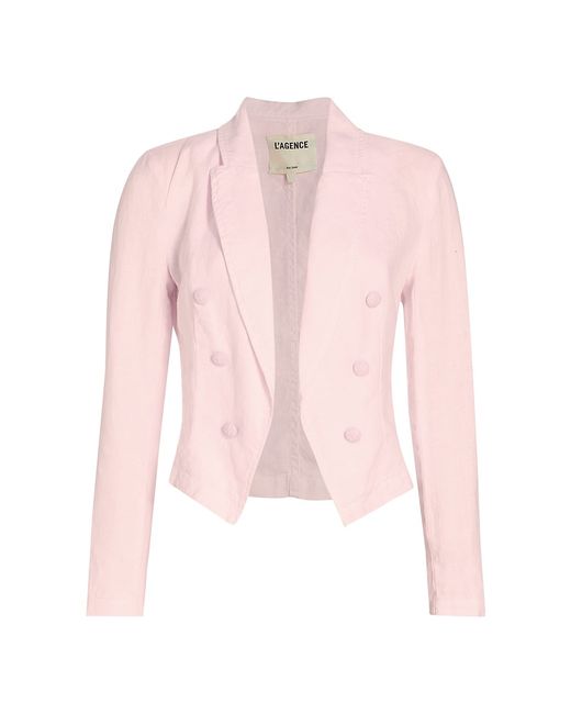 L'agence Wayne Cropped Double-Breasted Jacket