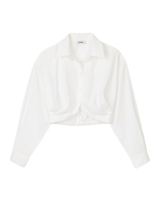 Sandro Cropped Shirt with Twist