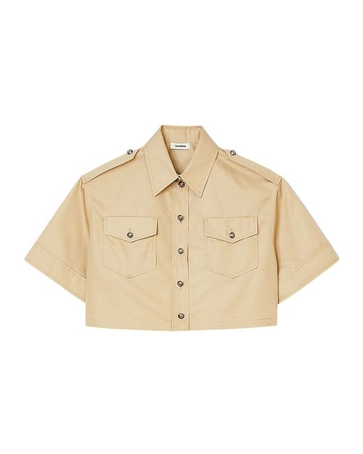 Sandro Officers Cropped Shirt