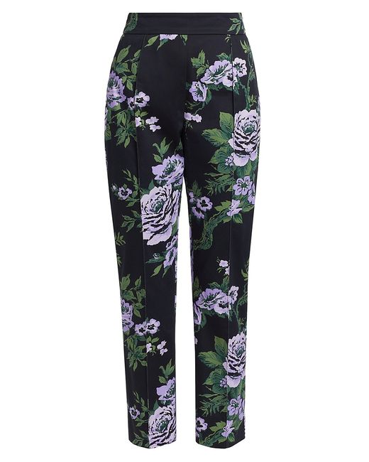 Carolina Herrera Floral High-Rise Slim Pants
