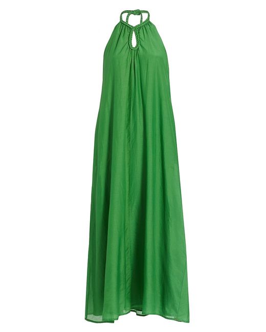 Xirena Drue Cotton-Silk Halter Maxi Dress