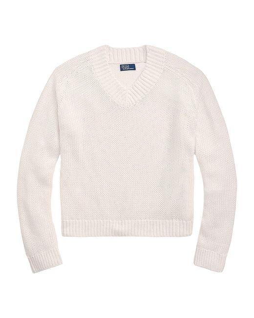 Polo Ralph Lauren Cotton V-Neck Sweater Large