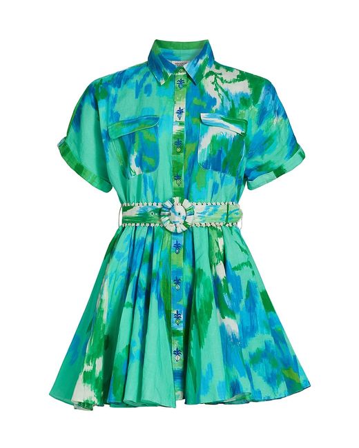 Hemant and Nandita Abstract Cotton Belted Minidress