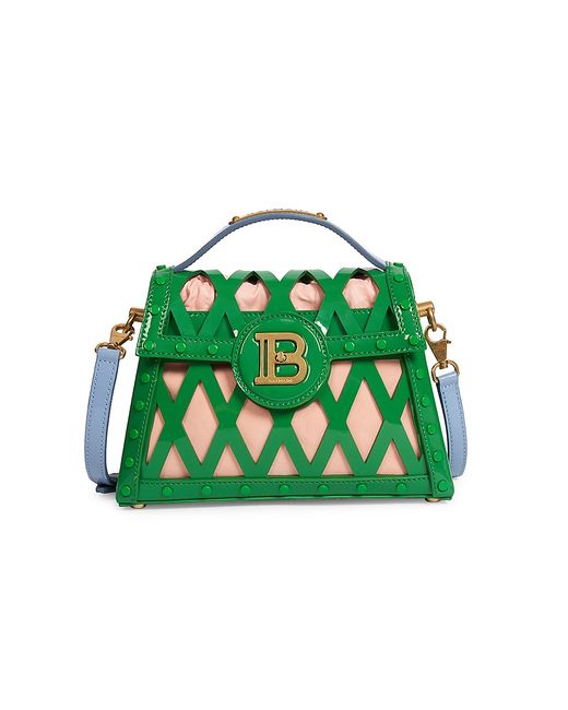 Balmain B-Buzz Dynasty Grid Top-Handle Bag