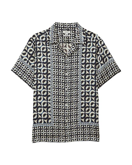 Reiss Prentice Abstract Camp Shirt Large
