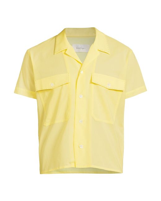 Second/Layer Cotton-Blend Boxy Camp Shirt Large