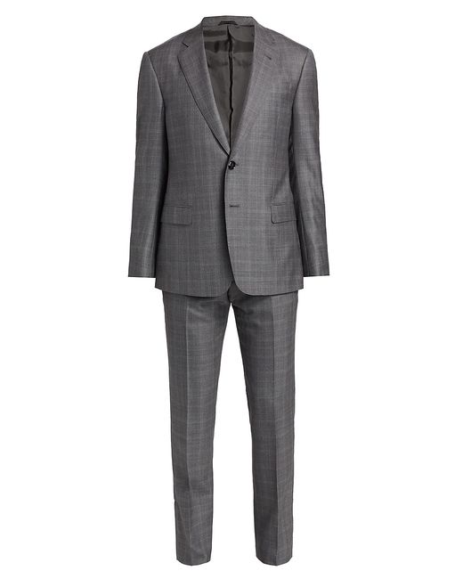 Giorgio Armani Plaid Wool-Blend Single-Breasted Suit