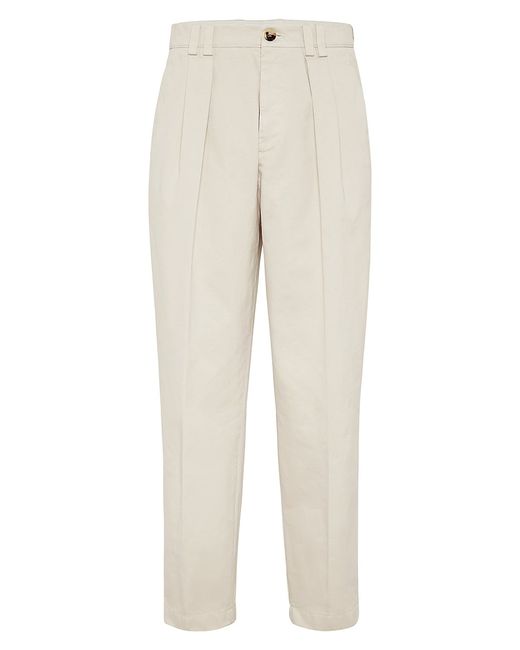 Brunello Cucinelli Relaxed Fit Trousers with Reversed Double Pleats