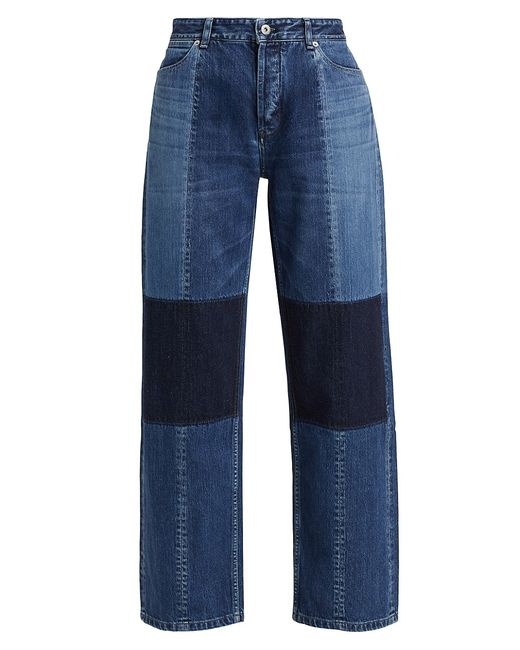 Jil Sander High-Rise Patchwork Wide-Leg Jeans