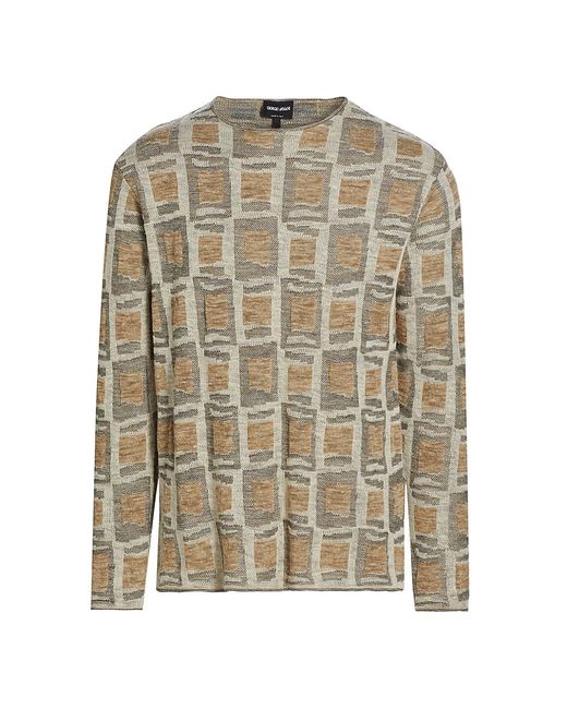 Giorgio Armani Geometric Jacquard Blend Sweater