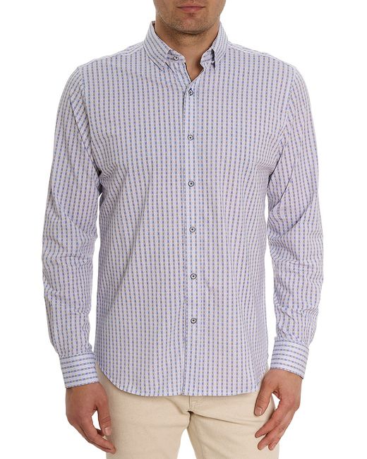Robert Graham Motion Balix Striped Cotton-Blend Shirt Small