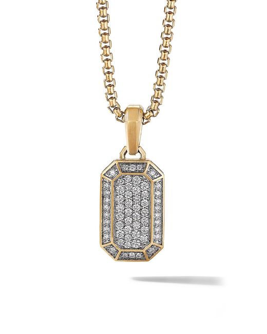 David Yurman Streamline Amulet 18K Gold with Diamonds 22MM