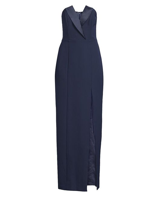 Liv Foster Crepe Strapless Column Gown