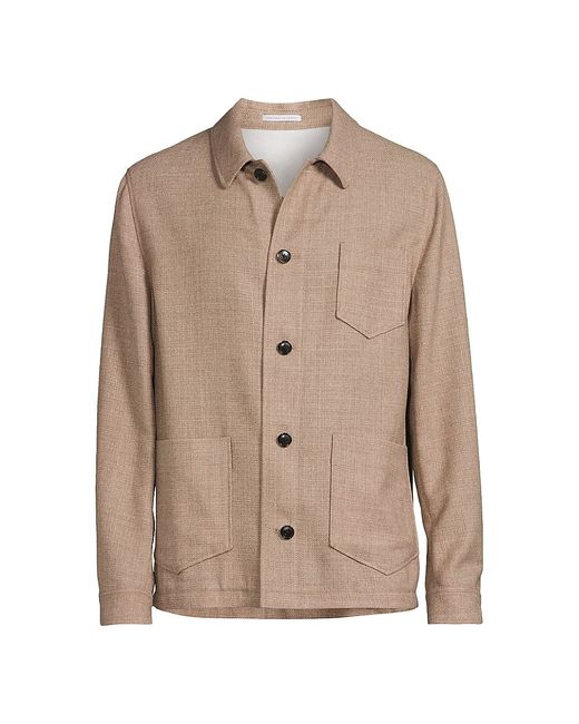 Reiss Cart Wool-Blend Shirt Jacket Large