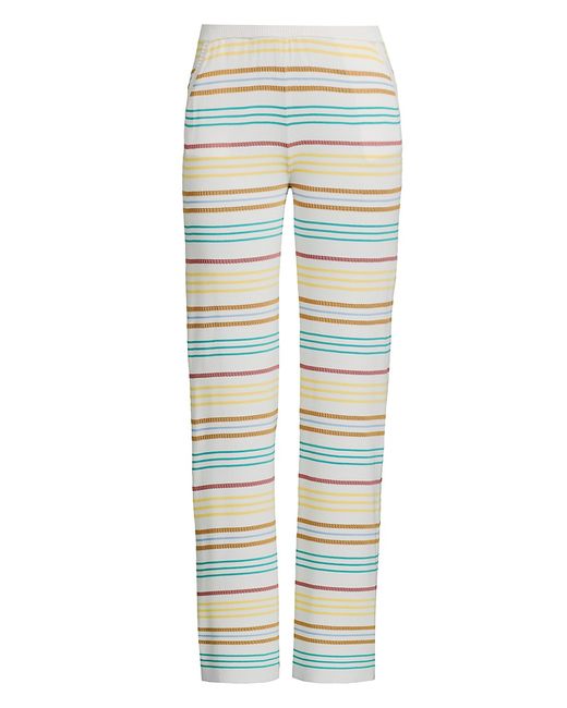 Undra Celeste Striped Pointelle-Knit Pants Small