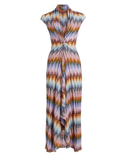 Missoni Shimmer-Knit Plunging Midi-Dress
