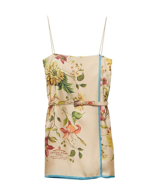 Prada Printed Twill Mini-Dress