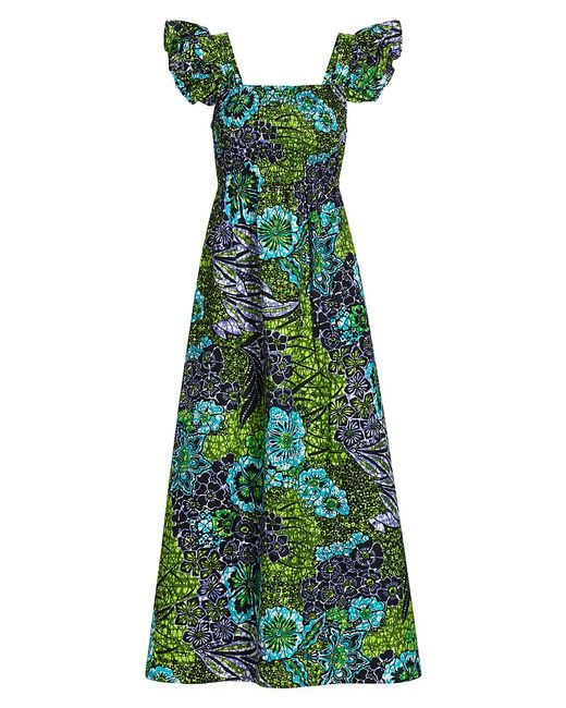 Elisamama Lizzy Printed Ruffled Maxi Dress