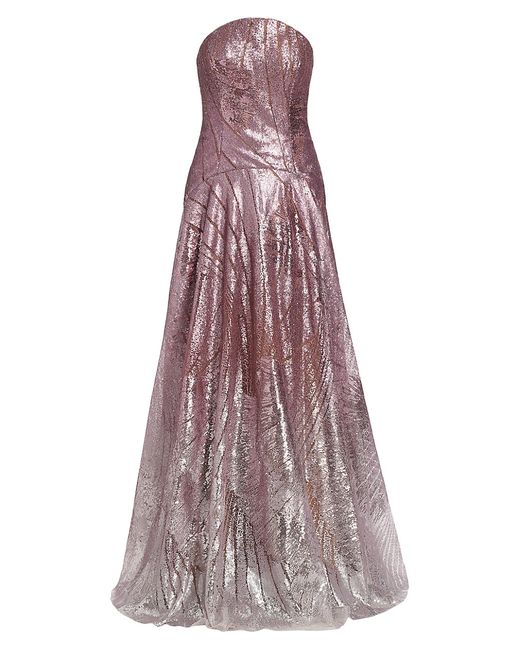 Rene Ruiz Collection Sequined Strapless A-Line Gown