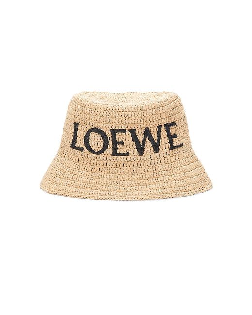 Loewe x Paulas Ibiza Raffia Logo Bucket Hat