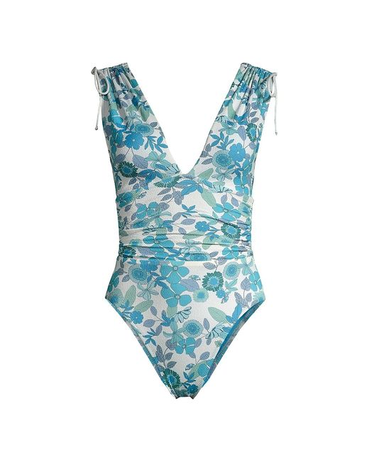 Robin Piccone Nerissa Floral Plunge One-Piece Swimsuit