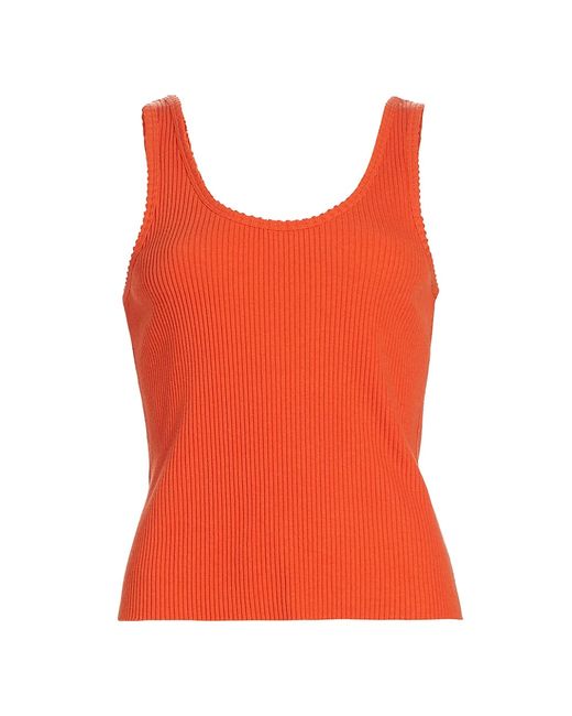 Vince Fitted Rib-Knit Tank Large