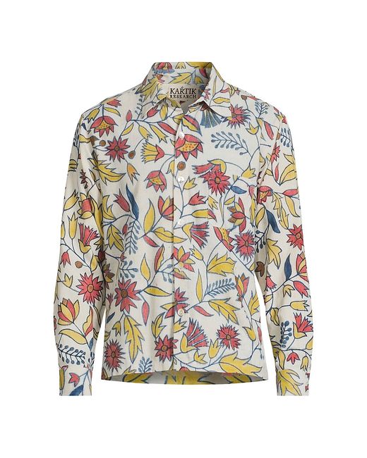 Kartik Research Floral Button-Front Shirt Small